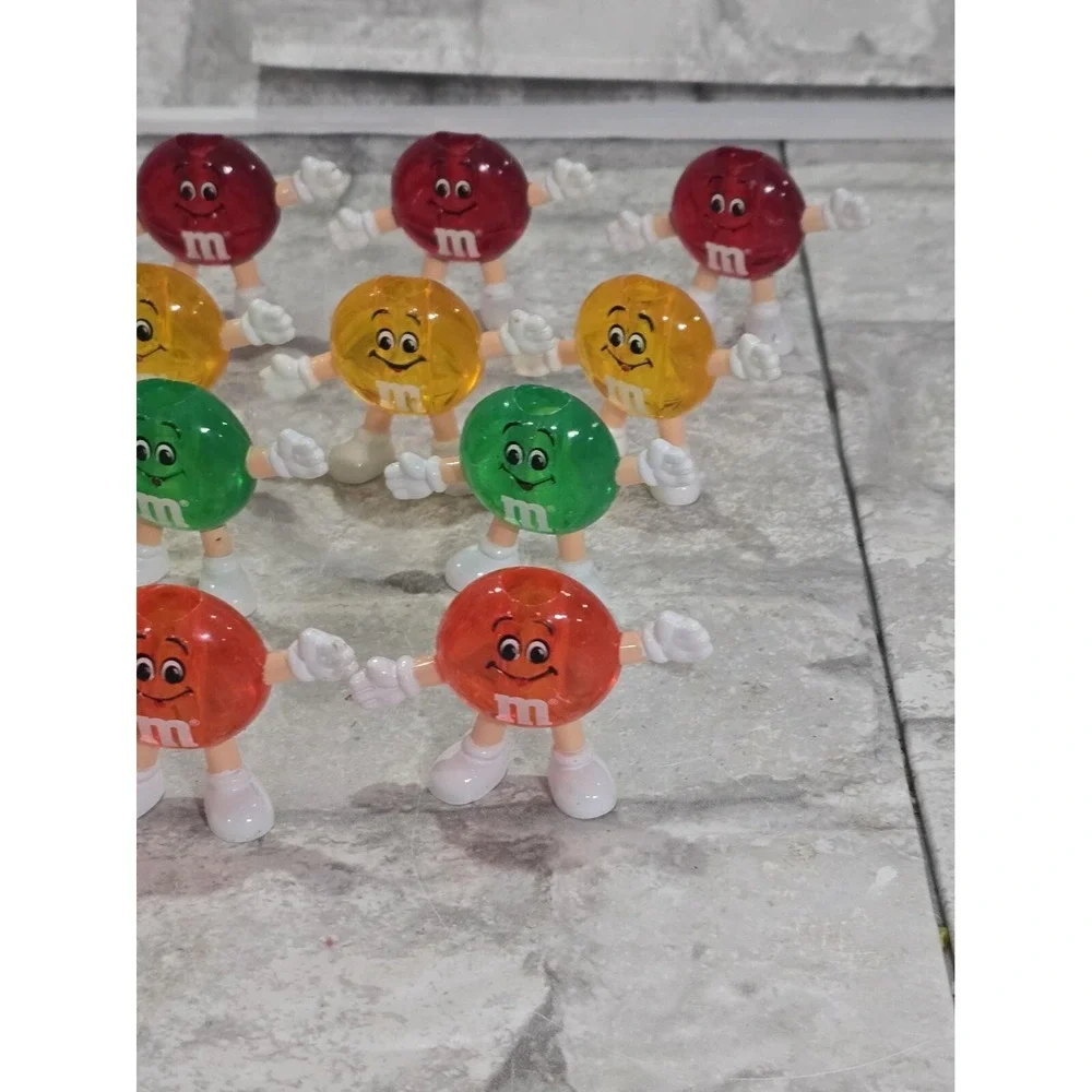 Vintage M&M's Christmas‎ String Light Covers Set of 18 Multicolored Orange Green